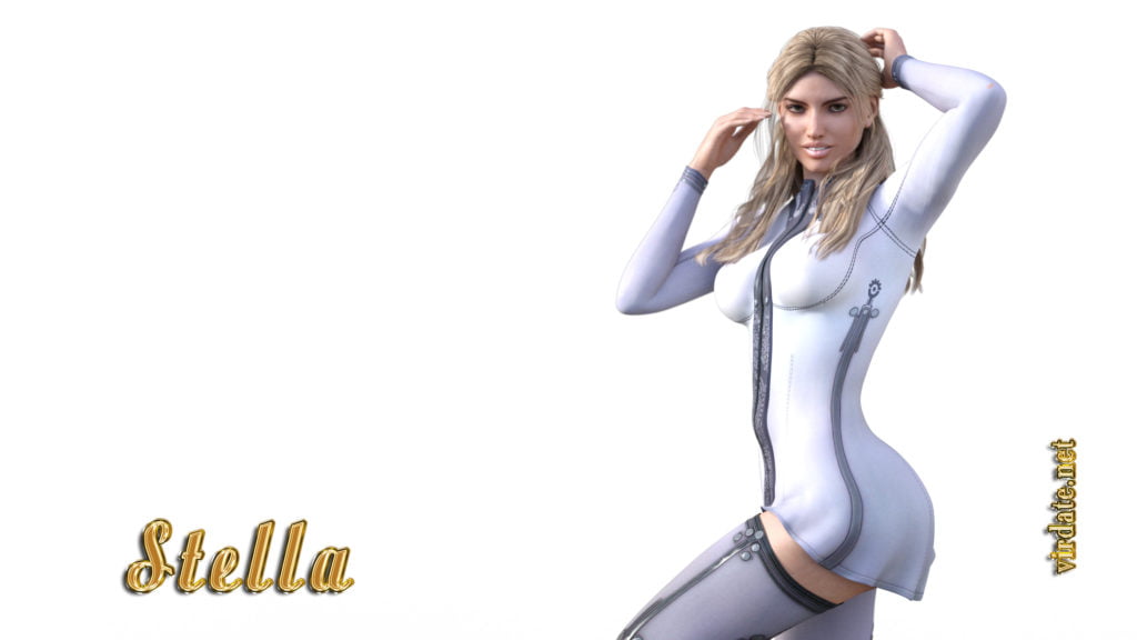 One of the heroines of the Cyberenic cycle, adult games, charming and cunning girl Stella