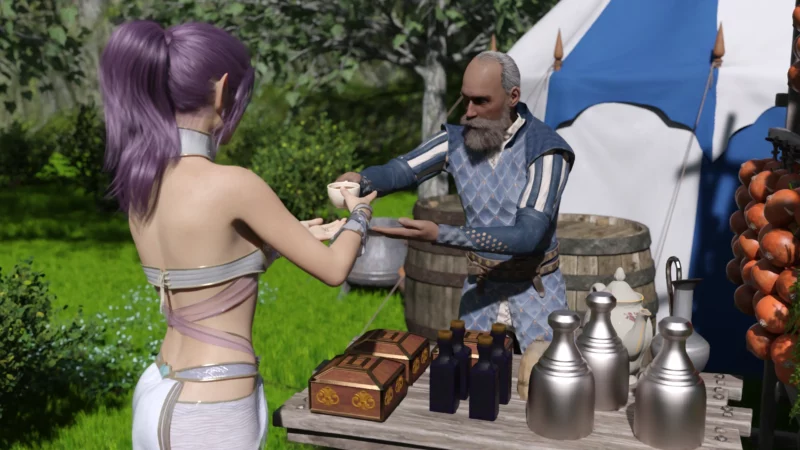 suspicious tea merchant and Deborah